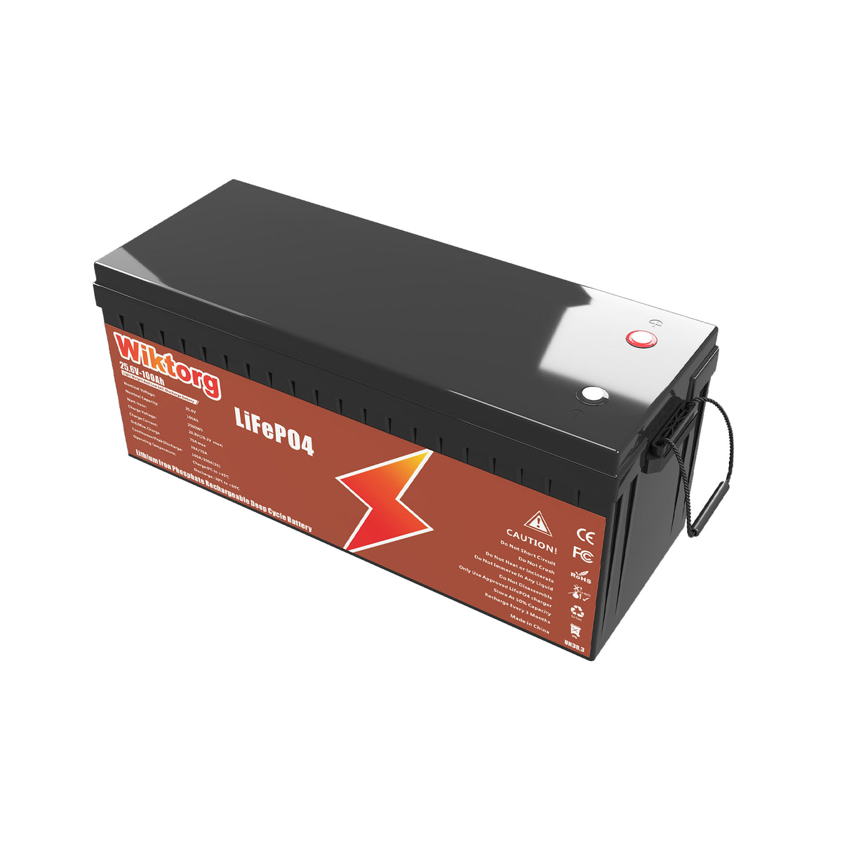 WIKTORG 25.6V 100ah LiFePO4 Battery (LFP)Rechargeable Battery with BMS (Copy)