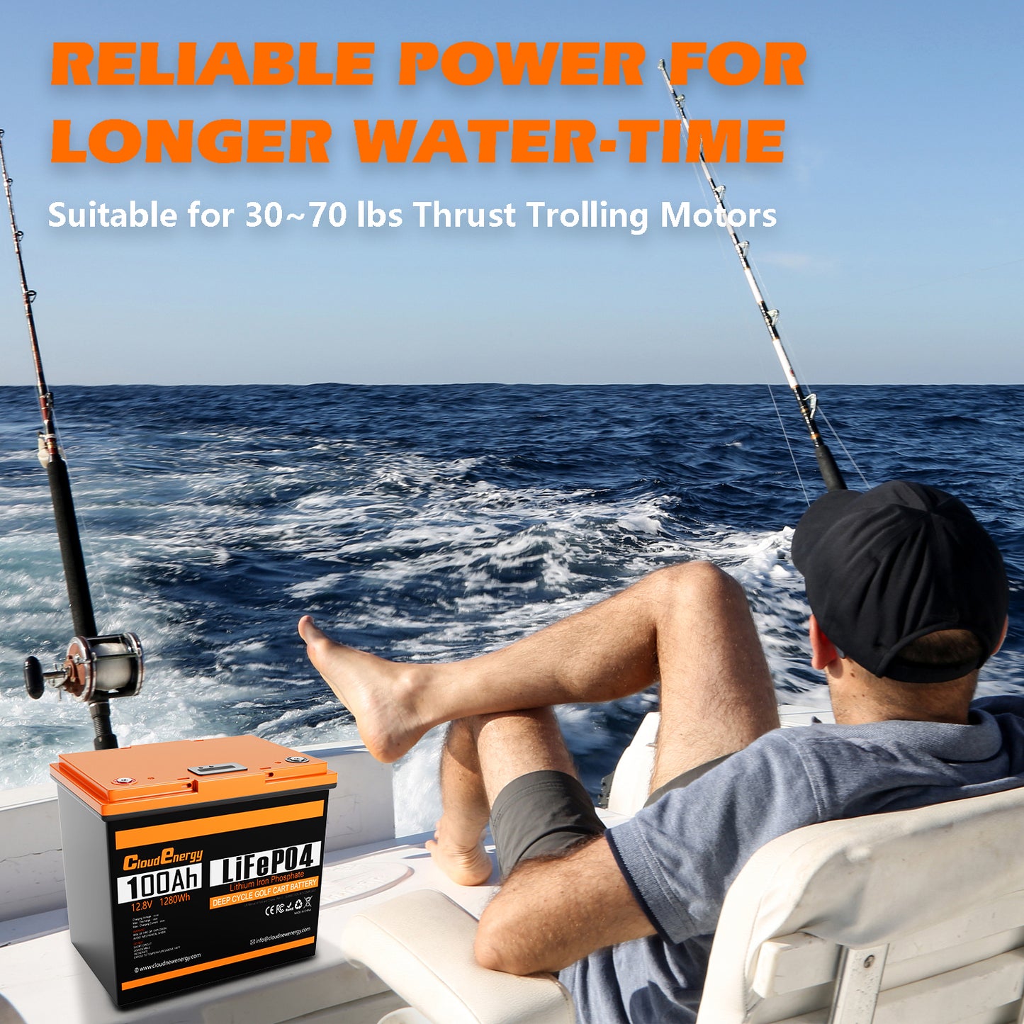 CloudEnergy 12.8V 100Ah LiFePO4 Li-ion Battery