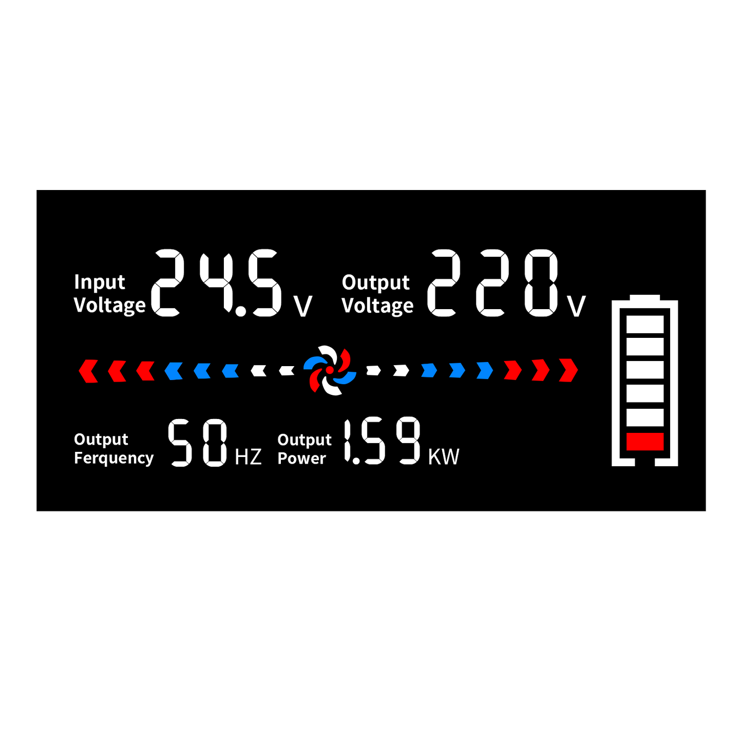 Pure Sine Wave Inverter DC 24V to AC 230V 2000W