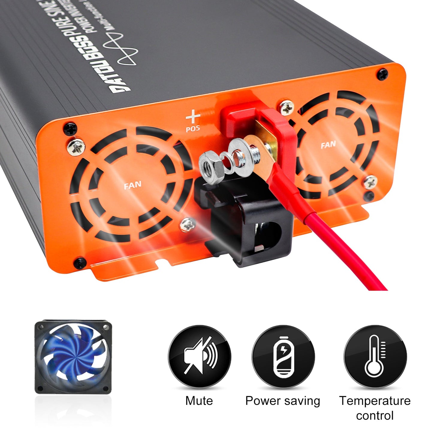 Inverter 12V to 230V 2000W Peak Pure Sine Wave Voltage Converter