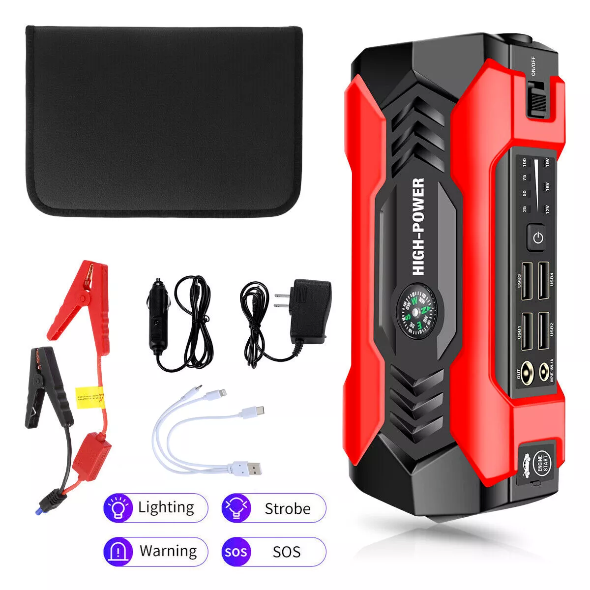 Car Jump Starter 12V 28000mAh (Support OEM ODM)