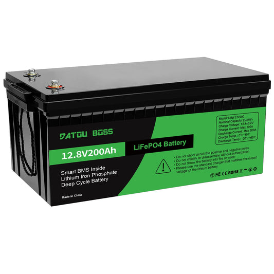 LiFePO4 12V 200A Battery with BMS 8000Cycles for Inverter, Motorhome, Solar System, Boat, Household, Solar
