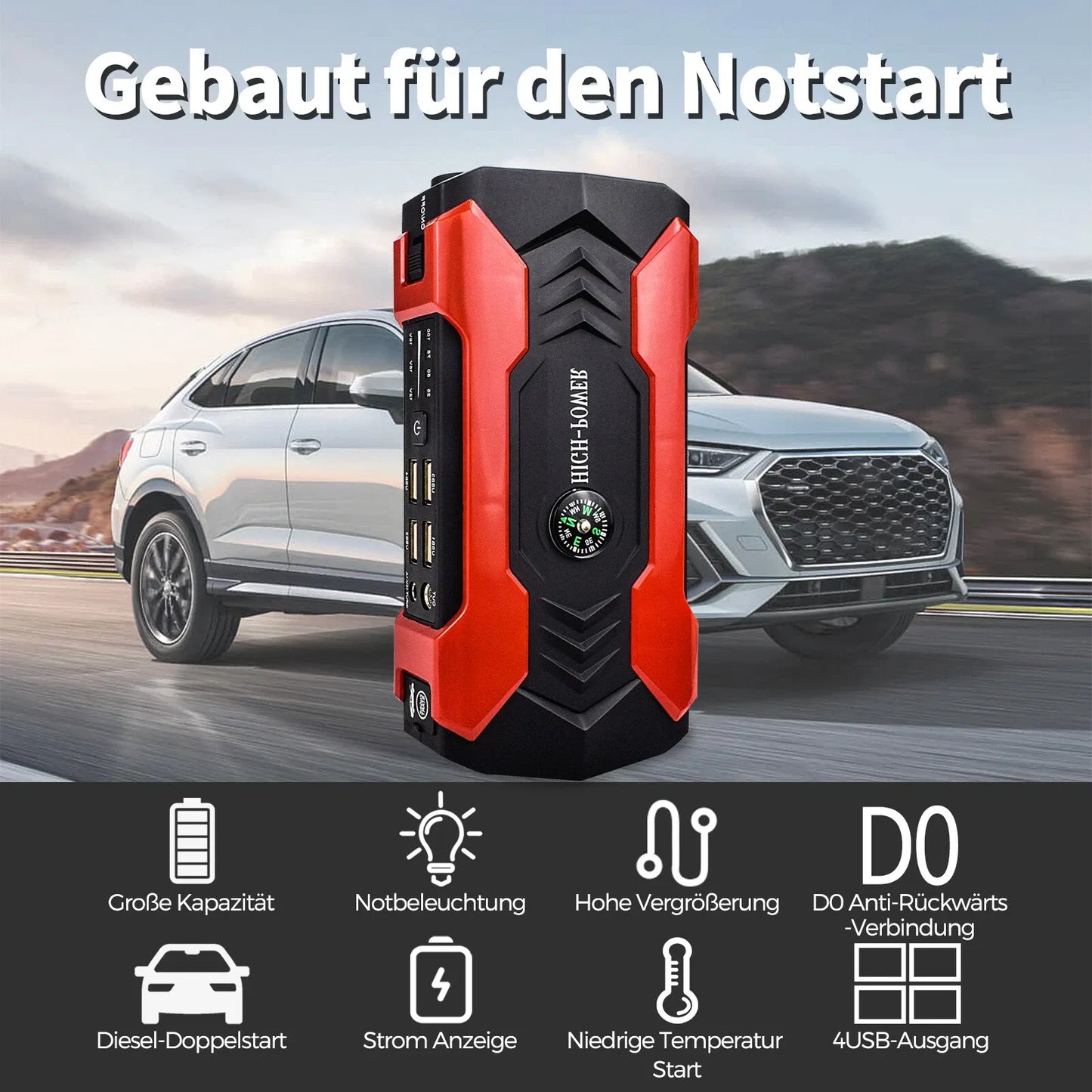 Car Jump Starter 12V 28000mAh (Support OEM ODM)